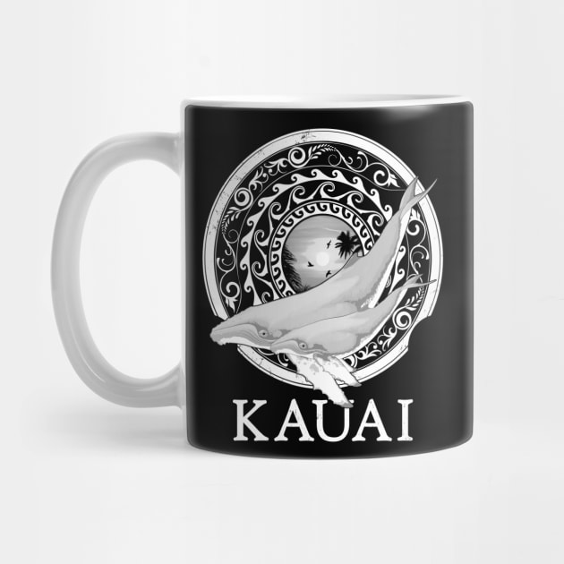 Humpback whales Shield of Kauai by NicGrayTees